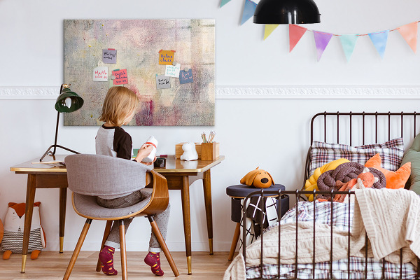 Tableau magnétique effaçable Un espace créatif pour présenter des photos
