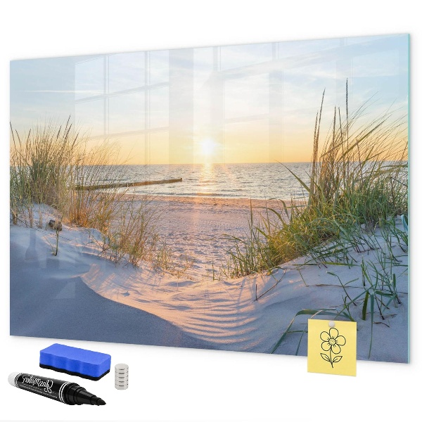 Tableau magnétique effaçable Plage et souvenirs en photos