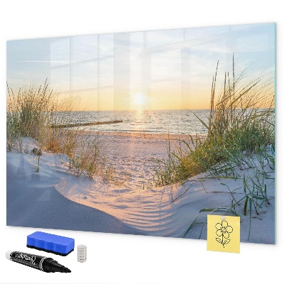 Tableau magnétique effaçable Plage et souvenirs en photos