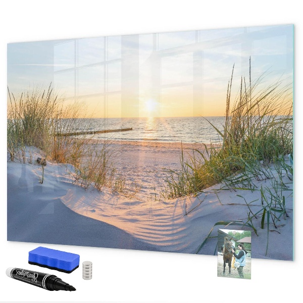 Tableau magnétique effaçable Plage et souvenirs en photos