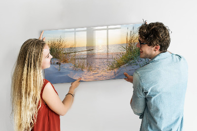 Tableau magnétique effaçable Plage et souvenirs en photos