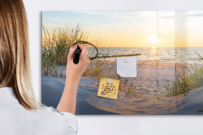 Tableau magnétique effaçable Plage et souvenirs en photos
