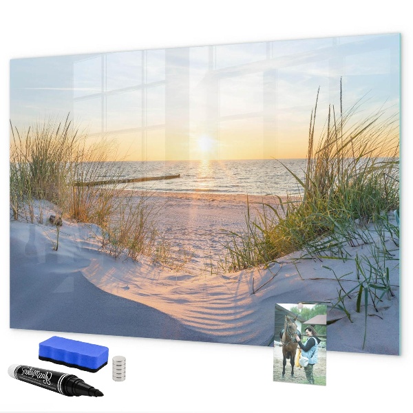 Tableau magnétique effaçable Plage et souvenirs en photos