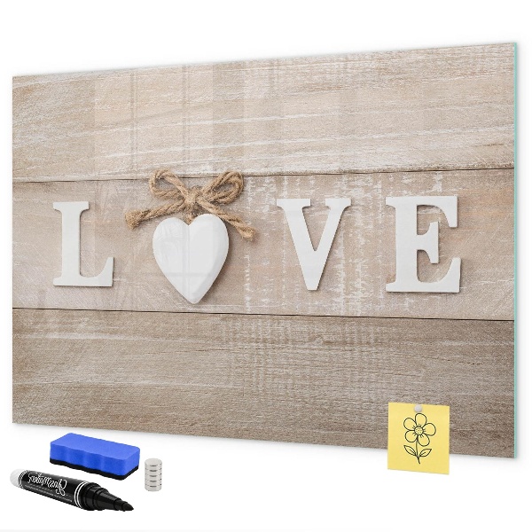 Tableau effaçable magnétique L'amour en photos et en souvenirs