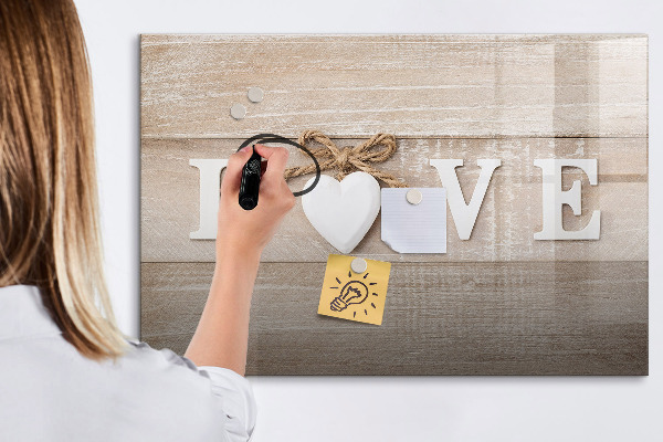 Tableau effaçable magnétique L'amour en photos et en souvenirs