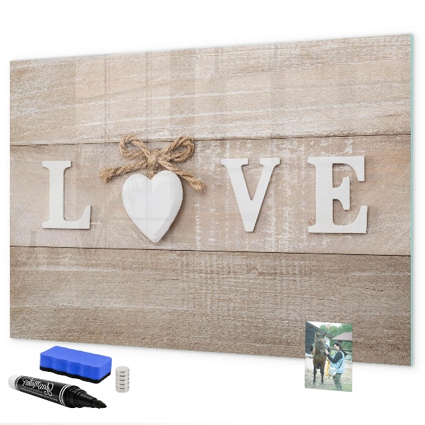 Tableau effaçable magnétique L'amour en photos et en souvenirs
