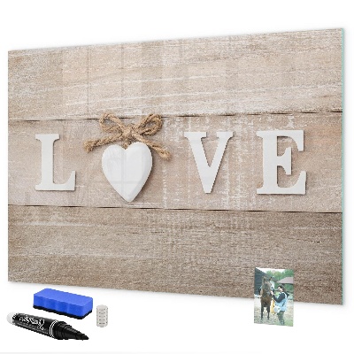 Tableau effaçable magnétique L'amour en photos et en souvenirs