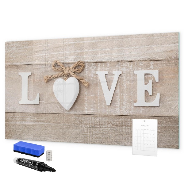Tableau effaçable magnétique L'amour en photos et en souvenirs