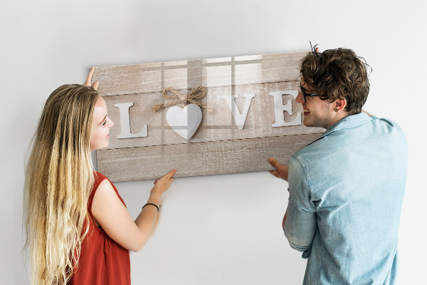 Tableau effaçable magnétique L'amour en photos et en souvenirs