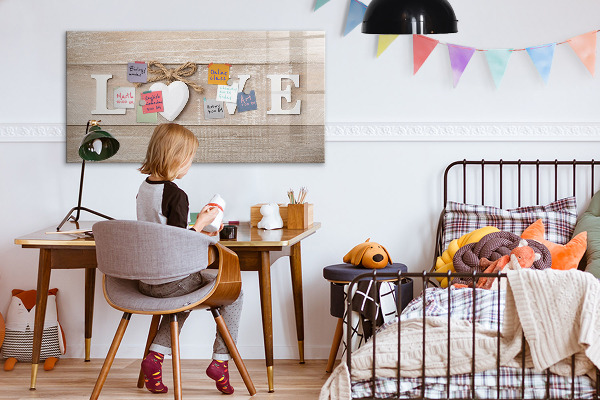 Tableau effaçable magnétique L'amour en photos et en souvenirs