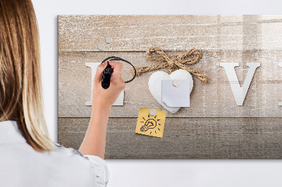Tableau effaçable magnétique L'amour en photos et en souvenirs