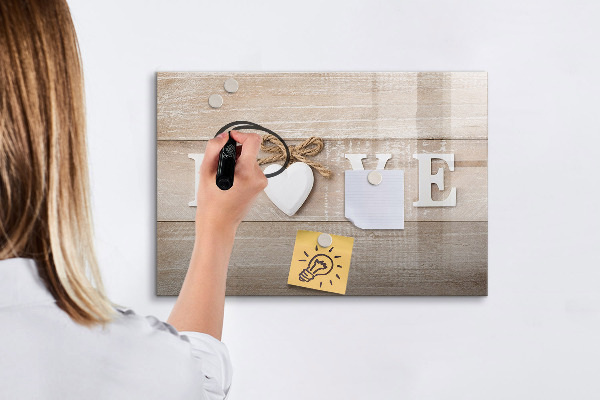Tableau effaçable magnétique L'amour en photos et en souvenirs
