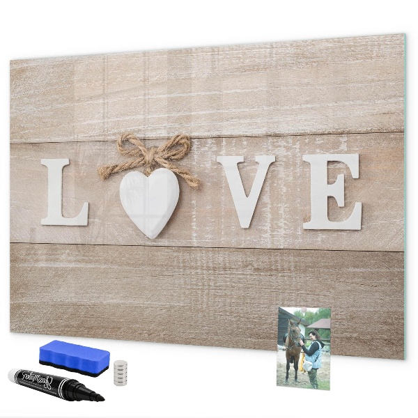 Tableau effaçable magnétique L'amour en photos et en souvenirs