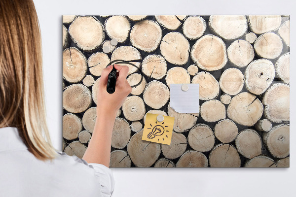Tableau effaçable magnétique Du bois naturel dans une version moderne