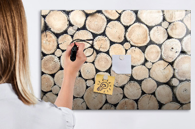 Tableau effaçable magnétique Du bois naturel dans une version moderne