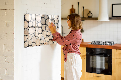 Tableau effaçable magnétique Du bois naturel dans une version moderne