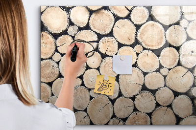 Tableau effaçable magnétique Du bois naturel dans une version moderne