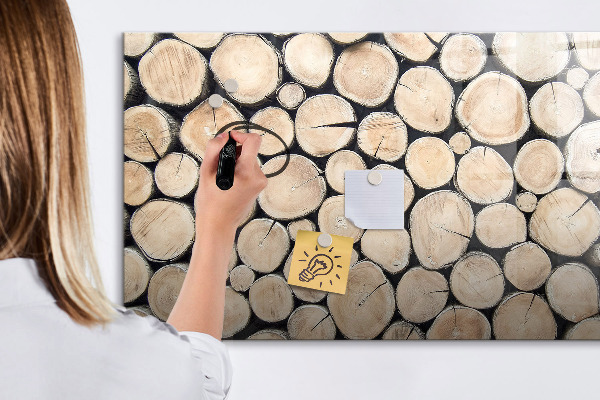 Tableau effaçable magnétique Du bois naturel dans une version moderne