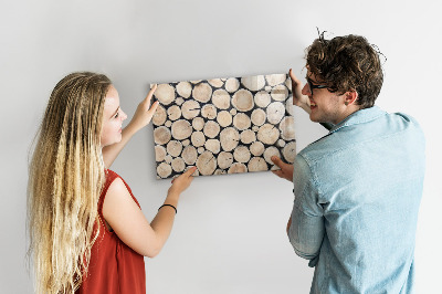 Tableau effaçable magnétique Du bois naturel dans une version moderne