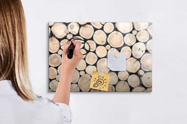 Tableau effaçable magnétique Du bois naturel dans une version moderne