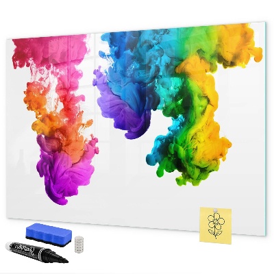Tableau effaçable magnétique Des nuages ​​colorés avec des photos personnelles