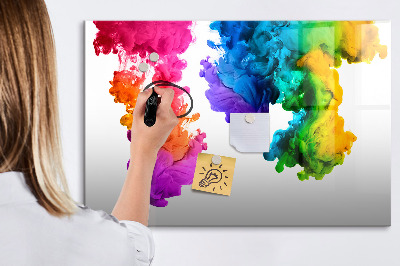 Tableau effaçable magnétique Des nuages ​​colorés avec des photos personnelles