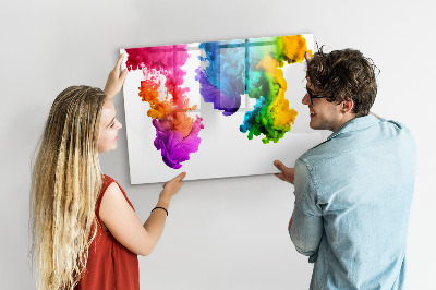 Tableau effaçable magnétique Des nuages ​​colorés avec des photos personnelles