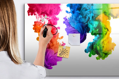 Tableau effaçable magnétique Des nuages ​​colorés avec des photos personnelles
