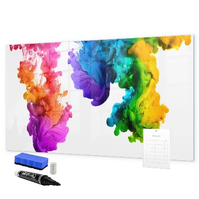 Tableau effaçable magnétique Des nuages ​​colorés avec des photos personnelles