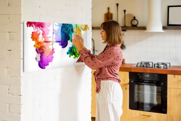 Tableau effaçable magnétique Des nuages ​​colorés avec des photos personnelles