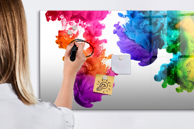 Tableau effaçable magnétique Des nuages ​​colorés avec des photos personnelles