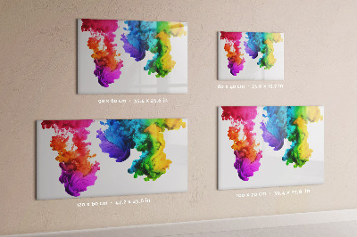 Tableau effaçable magnétique Des nuages ​​colorés avec des photos personnelles