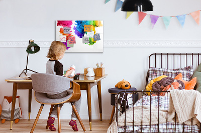 Tableau effaçable magnétique Des nuages ​​colorés avec des photos personnelles
