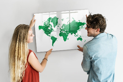 Tableau magnétique effaçable Carte interactive pour les souvenirs de voyage