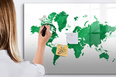 Tableau magnétique effaçable Carte interactive pour les souvenirs de voyage