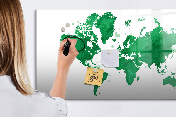 Tableau magnétique effaçable Carte interactive pour les souvenirs de voyage