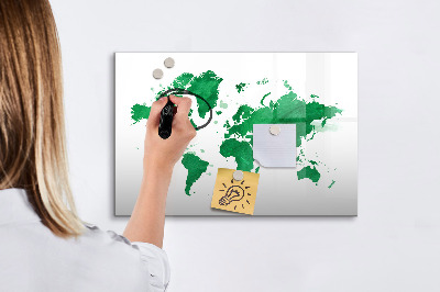 Tableau magnétique effaçable Carte interactive pour les souvenirs de voyage