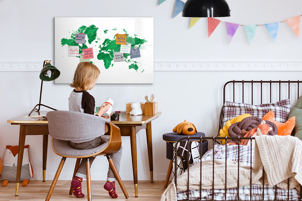 Tableau magnétique effaçable Carte interactive pour les souvenirs de voyage
