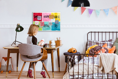 Tableau magnétique effaçable Des slogans inspirants pour l'action et les rêves