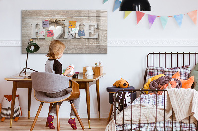 Tableau effaçable magnétique Décoration murale avec espace pour photos