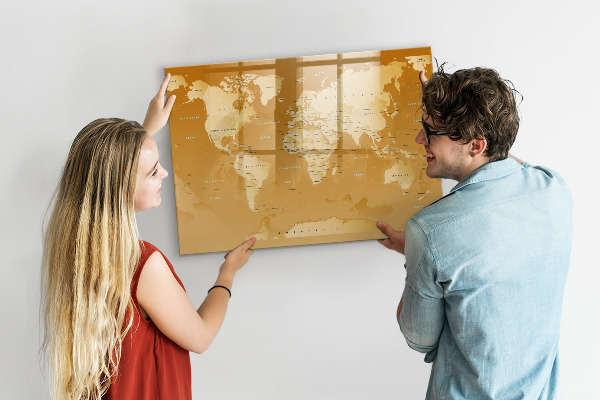 Tableau effaçable magnétique Planificateur de carte interactif avec photos