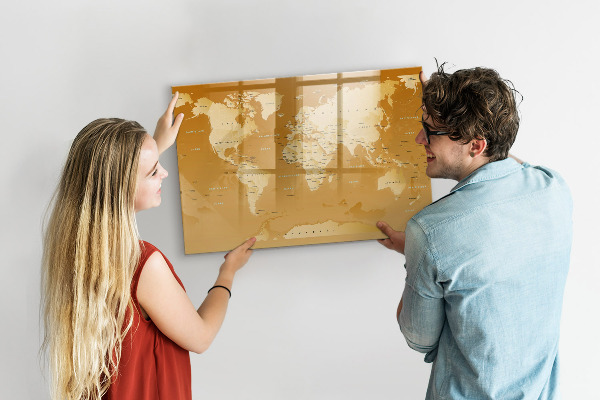 Tableau effaçable magnétique Planificateur de carte interactif avec photos