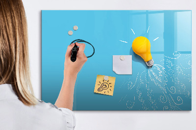 Tableau magnétique effaçable Un tableau coloré pour présenter des photos