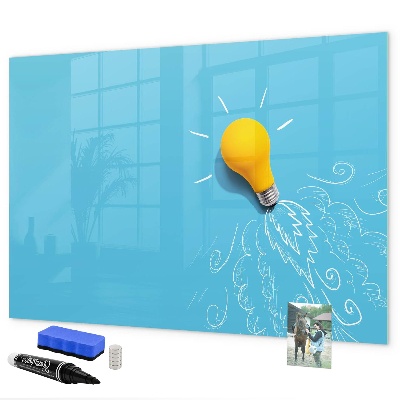 Tableau magnétique effaçable Un tableau coloré pour présenter des photos