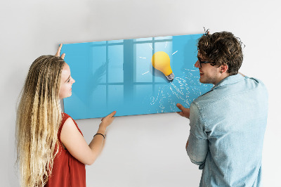 Tableau magnétique effaçable Un tableau coloré pour présenter des photos
