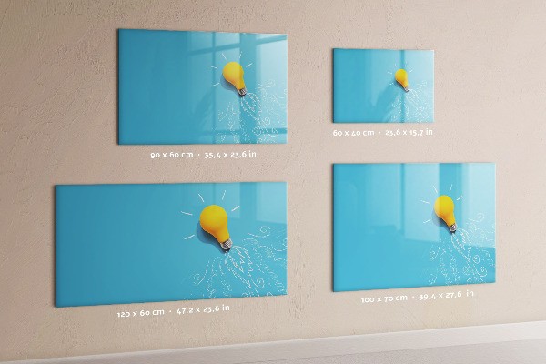 Tableau magnétique effaçable Un tableau coloré pour présenter des photos