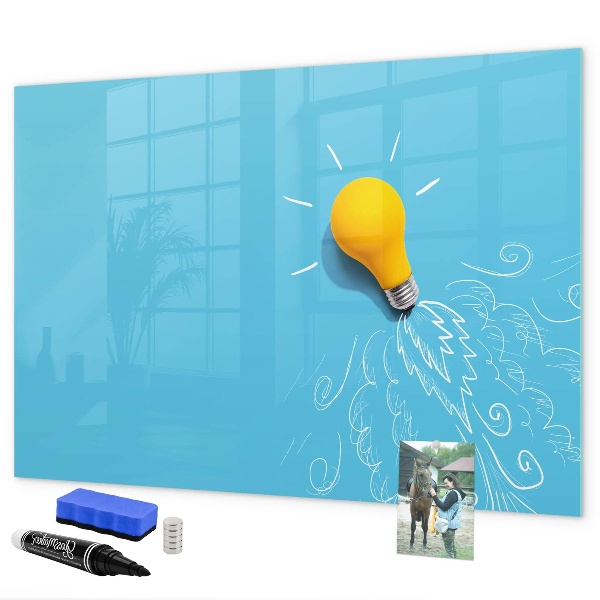 Tableau magnétique effaçable Un tableau coloré pour présenter des photos