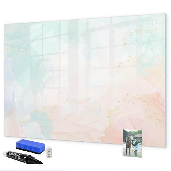 Tableau magnétique effaçable Un tableau coloré pour présenter des photos