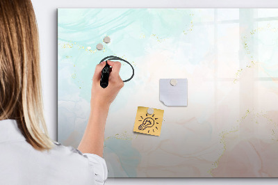 Tableau magnétique effaçable Un tableau coloré pour présenter des photos