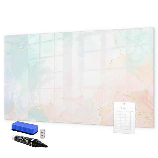 Tableau magnétique effaçable Un tableau coloré pour présenter des photos